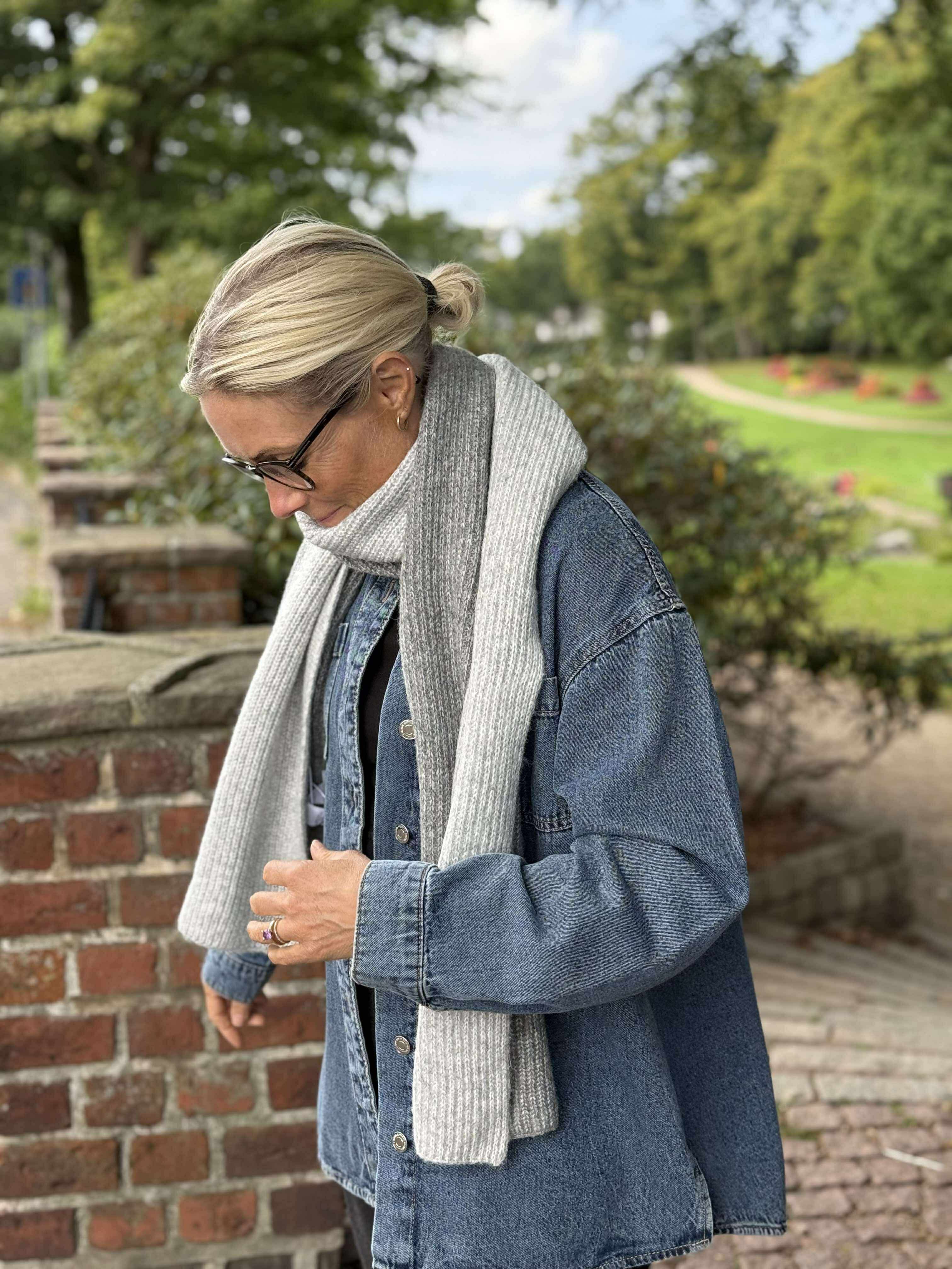 PCJADEE Scarf - Light Grey Melange